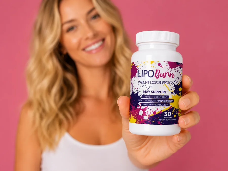 Woman holding the LipoBurn product
